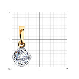 Подвеска SOKOLOV - Золото 375, Фианит (арт. 036215-4)