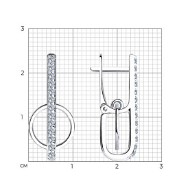 Серьги SOKOLOV - Серебро 925, Фианит (арт. 94023944)