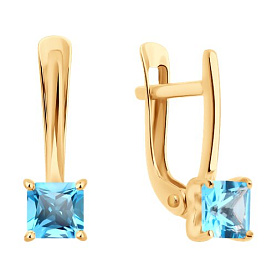 Серьги SOKOLOV - Золото 585, Топаз (арт. 729038)