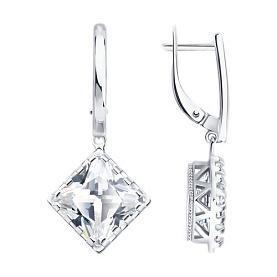 Серьги SOKOLOV - Серебро 925, Фианит (арт. 94027560)