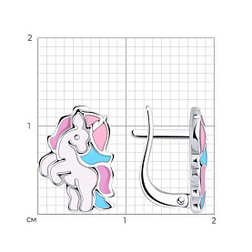 Серьги SOKOLOV - Серебро 925, Эмаль (арт. 94024340)
