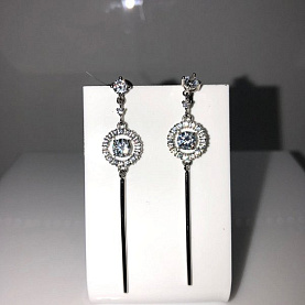 Серьги Галатея - Серебро 925, Фианит (арт. 3475.1)