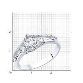 Кольцо SOKOLOV - Серебро 925, Фианит (арт. 94012011)