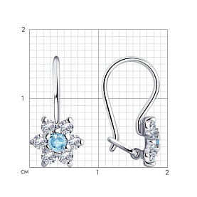 Серьги SOKOLOV - Серебро 925, Фианит (арт. 94026644)