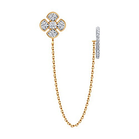 Серьга SOKOLOV - Золото 585, Фианит (арт. 170089)