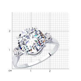 Кольцо SOKOLOV - Серебро 925, Фианит (арт. 94012849)