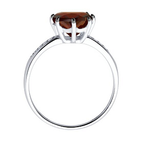 Кольцо Diamant - Серебро 925, Гранат, Фианит (арт. 94-310-02054-2)