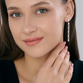 Серьги SOKOLOV - Серебро 925, Фианит (арт. 94027346)