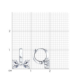 Серьги SOKOLOV - Серебро 925, Фианит (арт. 94027658-91)