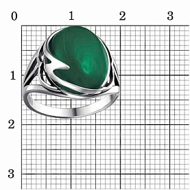 Кольцо Красная пресня - Серебро 925, Синтетический агат (арт. 23313024за)