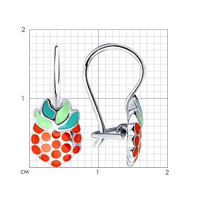 Серьги Diamant - Серебро 925, Эмаль (арт. 94-120-01540-1)