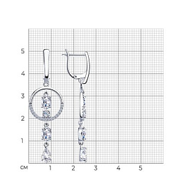 Серьги SOKOLOV - Серебро 925, Фианит (арт. 94023403)