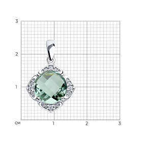Подвеска SOKOLOV - Серебро 925, Кварц, Фианит (арт. 92030569)