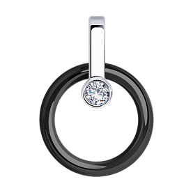 Подвеска Diamant - Серебро 925, Керамика, Фианит (арт. 94-130-01280-1)