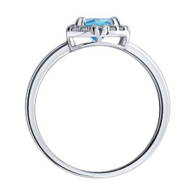 Кольцо SOKOLOV - Серебро 925, Топаз, Фианит (арт. 92014746)