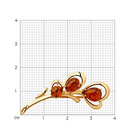 Брошь Diamant - Серебро 925, Янтарь пресс. (арт. 93-340-00447-1)