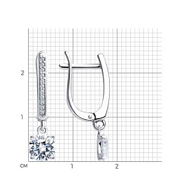 Серьги SOKOLOV - Серебро 925, Фианит (арт. 94025771)