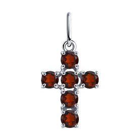 Подвеска SOKOLOV - Серебро 925, Гранат (арт. 92030715)