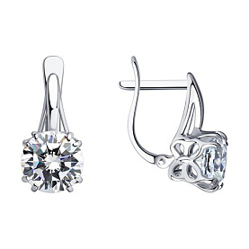 Серьги SOKOLOV - Серебро 925, Фианит (арт. 94022291)