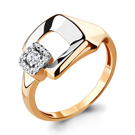 Кольцо Аквамарин - Серебро 925, Фианит (арт. 68219А.6)