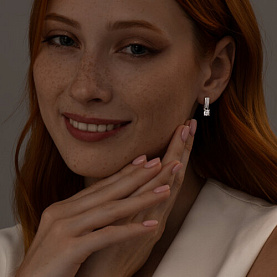 Серьги SOKOLOV - Серебро 925, Фианит (арт. 94025674)