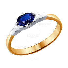 Кольцо SOKOLOV - Золото 585, Сапфир (арт. 2011031)