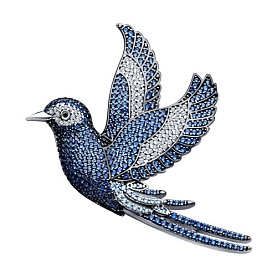 Брошь SOKOLOV - Серебро 925, Синтетическая шпинель, Фианит (арт. 94040301)