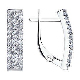 Серьги SOKOLOV - Серебро 925, Фианит (арт. 94021365)