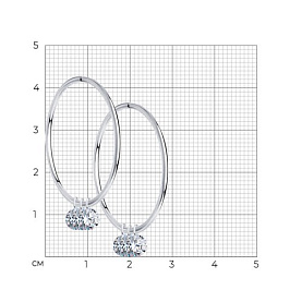 Серьги SOKOLOV - Серебро 925, Фианит (арт. 94024469)