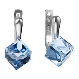 Серьги Мастер Клио - Серебро 925, Swarovski (арт. 23С147038-19)