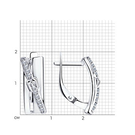 Серьги Diamant - Серебро 925, Фианит (арт. 94-120-00802-1)