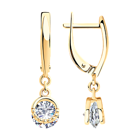 Серьги SOKOLOV - Серебро 925, Фианит (арт. 93021049)