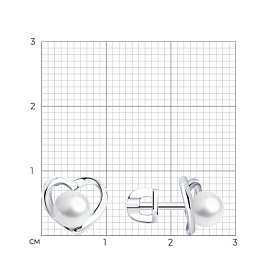 Серьги SOKOLOV - Серебро 925, Жемчуг синтетический (арт. 94022192)