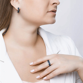 Серьги SOKOLOV - Серебро 925, Фианит (арт. 94022665)