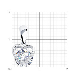 Подвеска SOKOLOV - Серебро 925, Фианит (арт. 94032243)