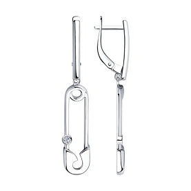 Серьги SOKOLOV - Серебро 925, Фианит (арт. 94023739)