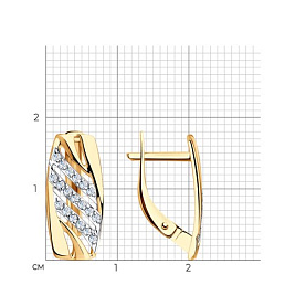 Серьги SOKOLOV - Золото 585, Фианит (арт. 028205)