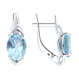 Серьги Diamant - Серебро 925, Топаз (арт. 94-320-00627-1)