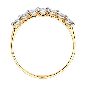 Кольцо SOKOLOV - Золото 375, Фианит (арт. 017833-4)