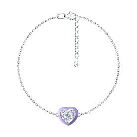 Браслет SOKOLOV - Серебро 925, Фианит, Эмаль (арт. 94051531)