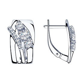 Серьги SOKOLOV - Серебро 925, Фианит (арт. 94023455)