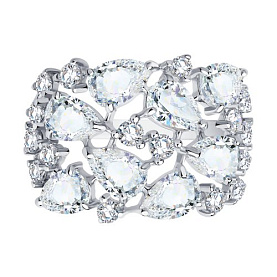 Кольцо SOKOLOV - Серебро 925, Фианит (арт. 94012236)