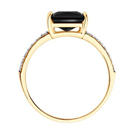 Кольцо SOKOLOV - Золото 585, Агат, Фианит (арт. 716427)
