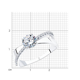 Кольцо SOKOLOV - Серебро 925, Фианит (арт. 94012676)