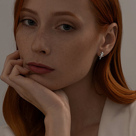 Серьги SOKOLOV - Серебро 925, Фианит (арт. 94025990)