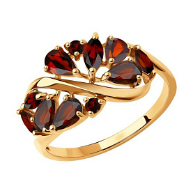 Кольцо SOKOLOV - Золото 375, Гранат (арт. 37714842)