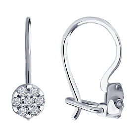 Серьги SOKOLOV - Серебро 925, Фианит (арт. 94021307)