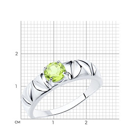 Кольцо Diamant - Серебро 925, Хризолит (арт. 94-310-00793-2)