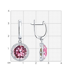 Серьги Diamant - Серебро 925, Кристалл (арт. 94-121-00513-1)