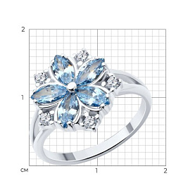 Кольцо SOKOLOV - Серебро 925, Фианит (арт. 94014192)